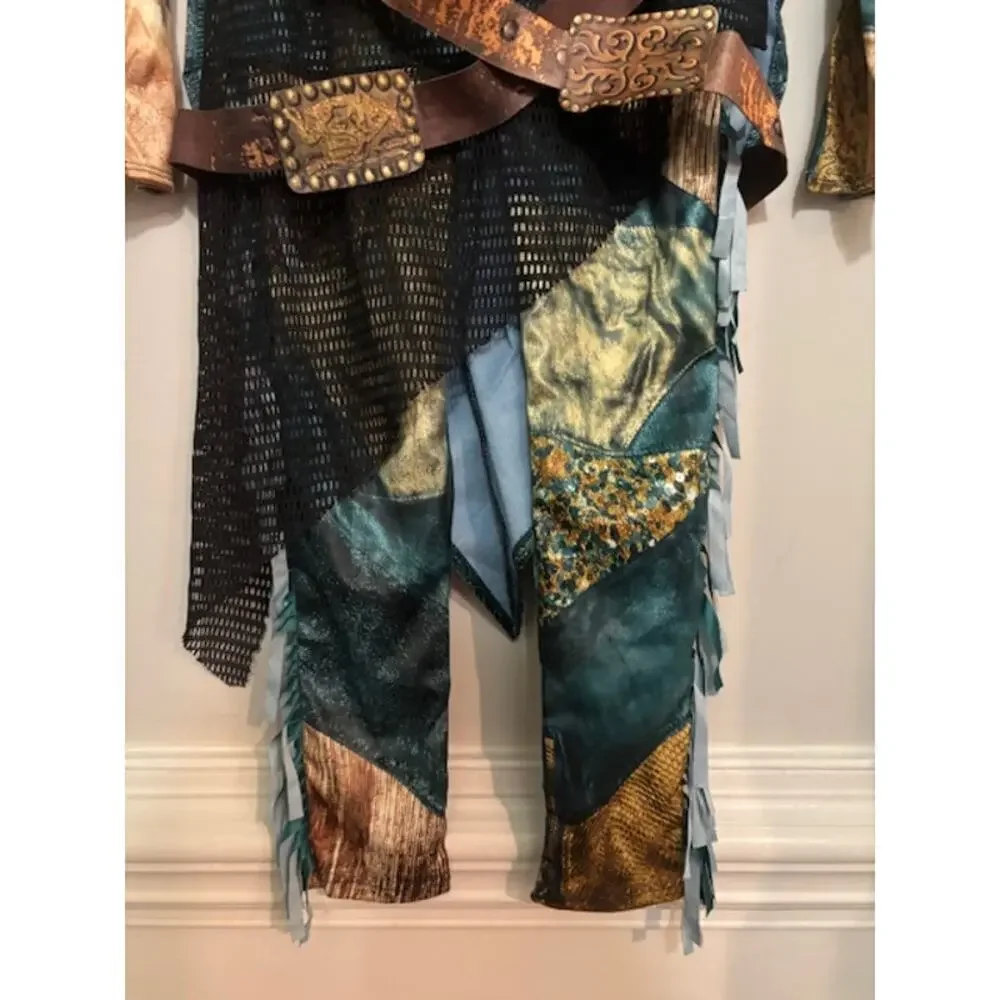 Disney Descendents Uma Costume 2 Piece Pants Jacket Zip Front Size 9 - 10